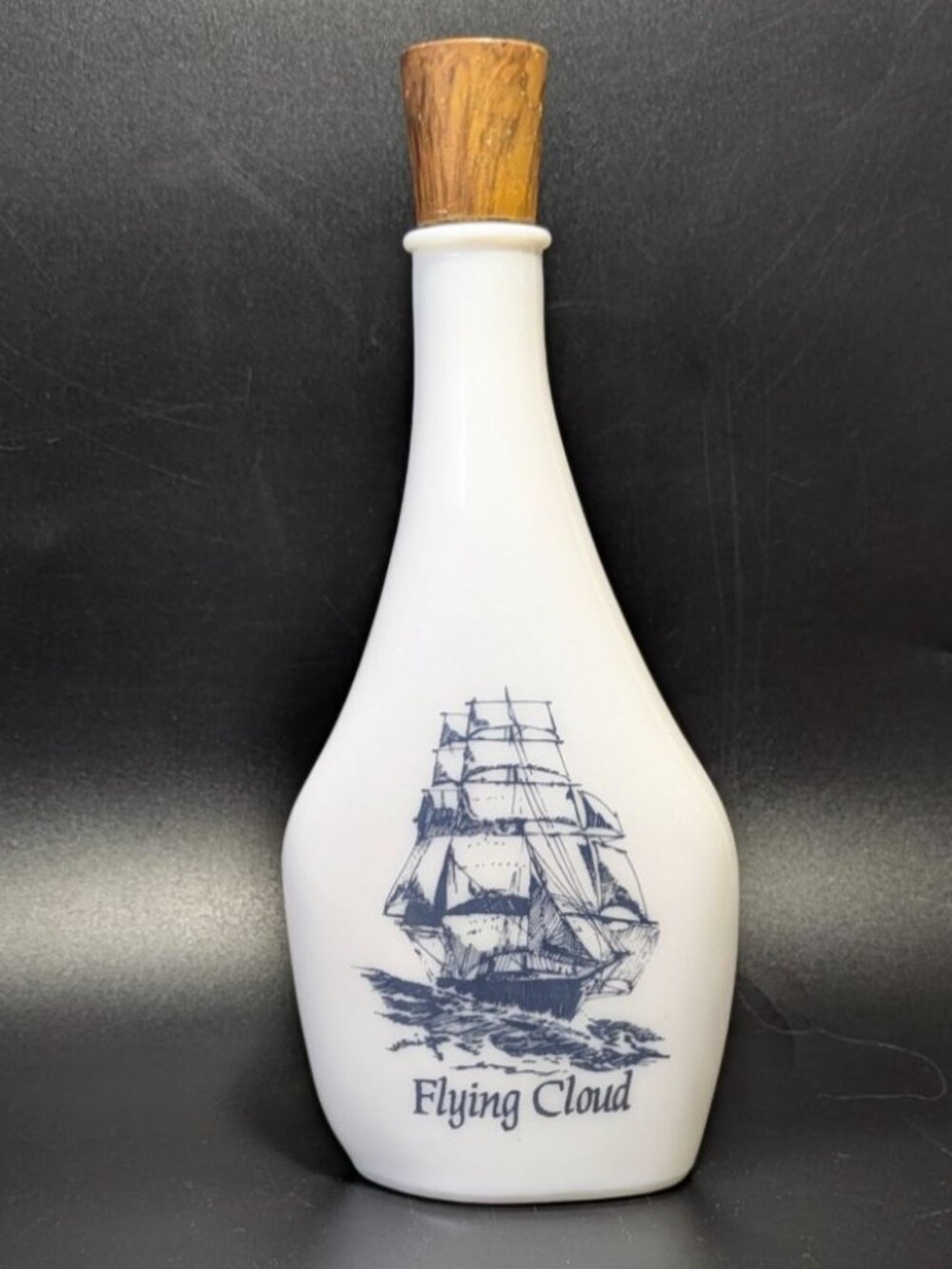 Old Spice Flying Cloud Ship Flask Decanter After Shave Collectible White Vintage